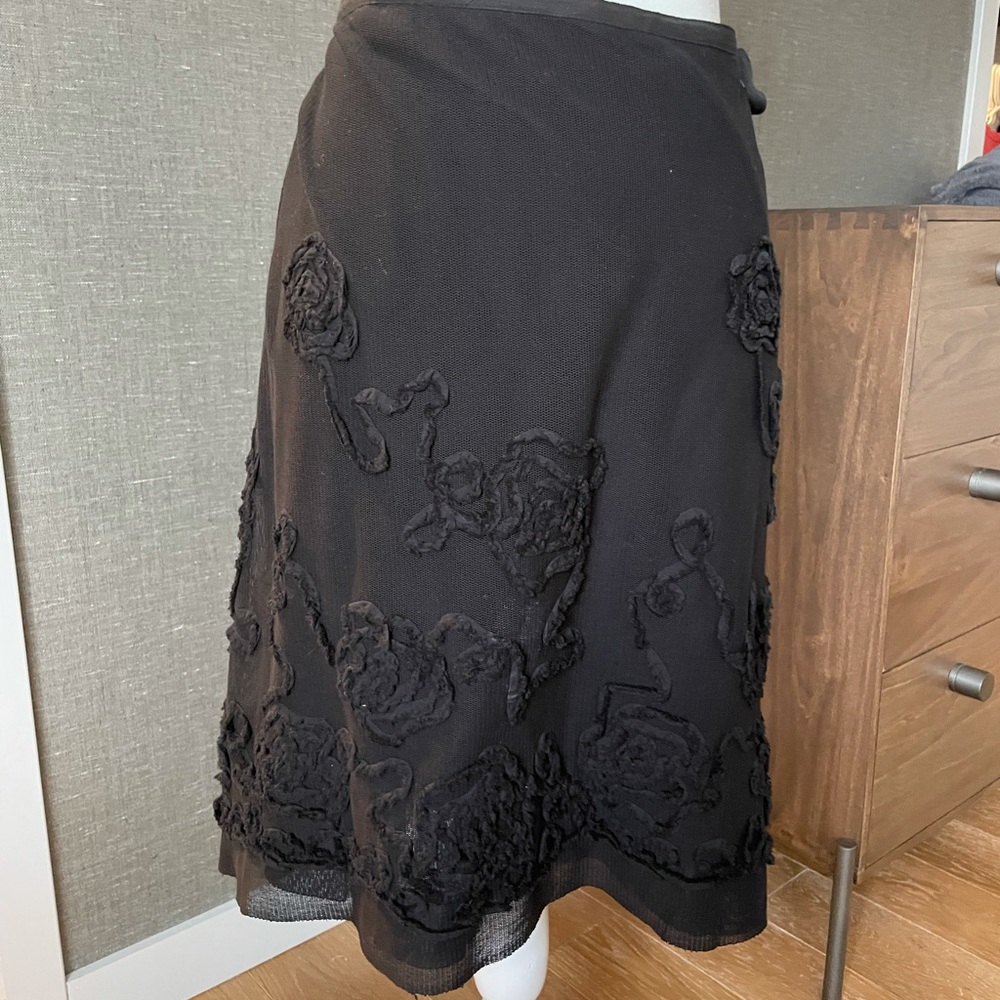 Max Studio Layered Black Dressy/Fun Skirt